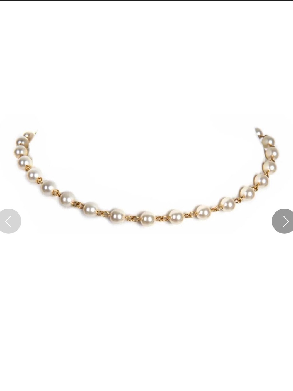 Virgins Saints & Angels Gold Chain with White Pearls Necklace